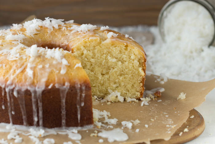 Coconut Pound Cake with Coconut Glaze