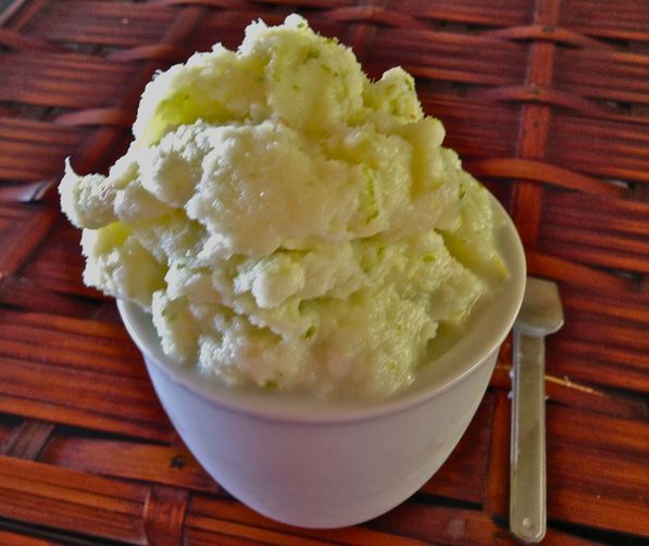 TART, TANGY, ZESTY, LEMON, LIME BUTTERMILK SHERBET
