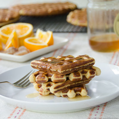 Honey Orange Ginger Waffles