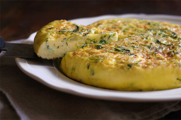 Tortilla Española of Summer Squash