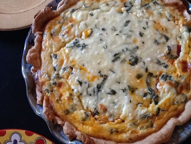 Roasted Tomato and Basil Custard Pie