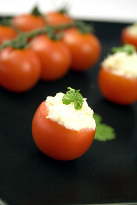 Cheese Stuffed Cherry Tomatoes