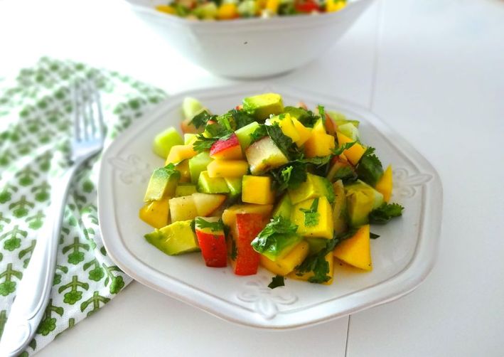 Mango Cucumber & Avocado Salad w/Honey-Lime Vinaigrette