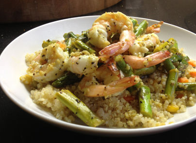 Lemony Shrimp and Quinoa