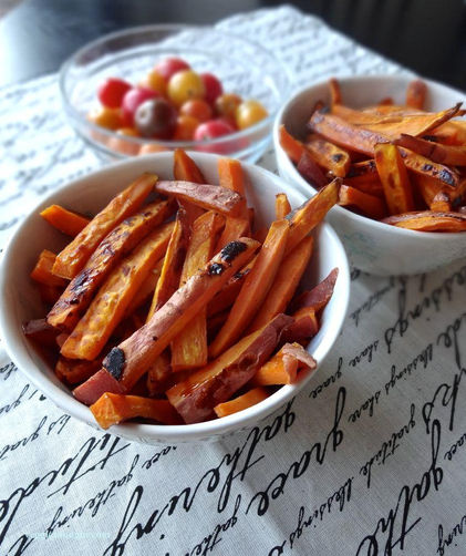 Spiced & Caramelized Sweet Potato Fries