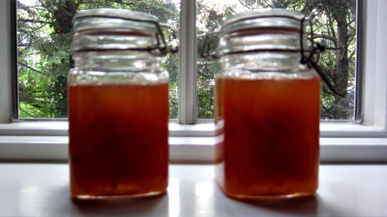 Golden plum and ginger jam