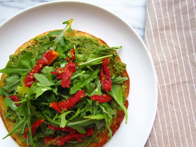G-Free Chickpea Flatbread with Fava Puree