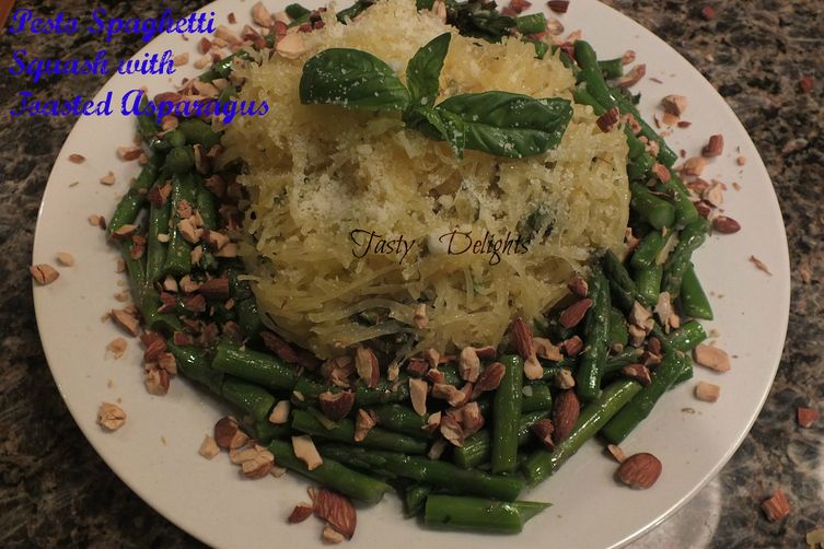 Pesto Spaghetti Squash with Asparagus