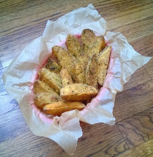 Oven baked Jo jo potatoes