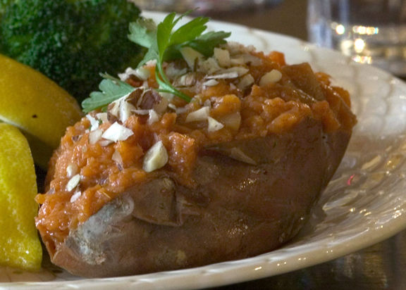 Pear Stuffed Sweet Potatoes