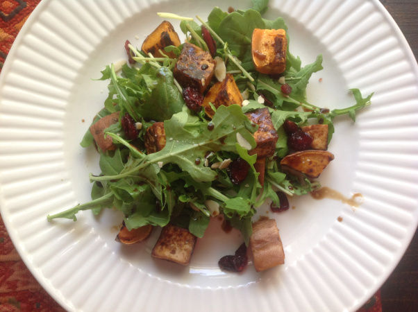 Sweet Potato and Tofu Almost-Thanksgiving Salad