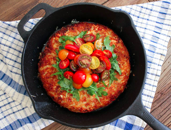 Potato Rosti with Pancetta and Mozzarella