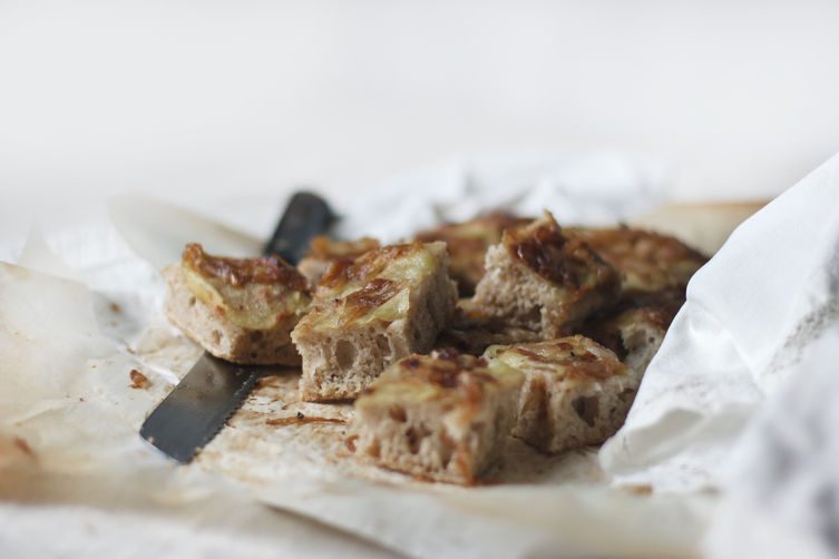 Onion and Potato Spelt Focaccia