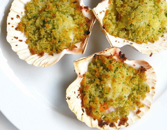 Capesante Gratinate - Sea Scallops Au Gratin