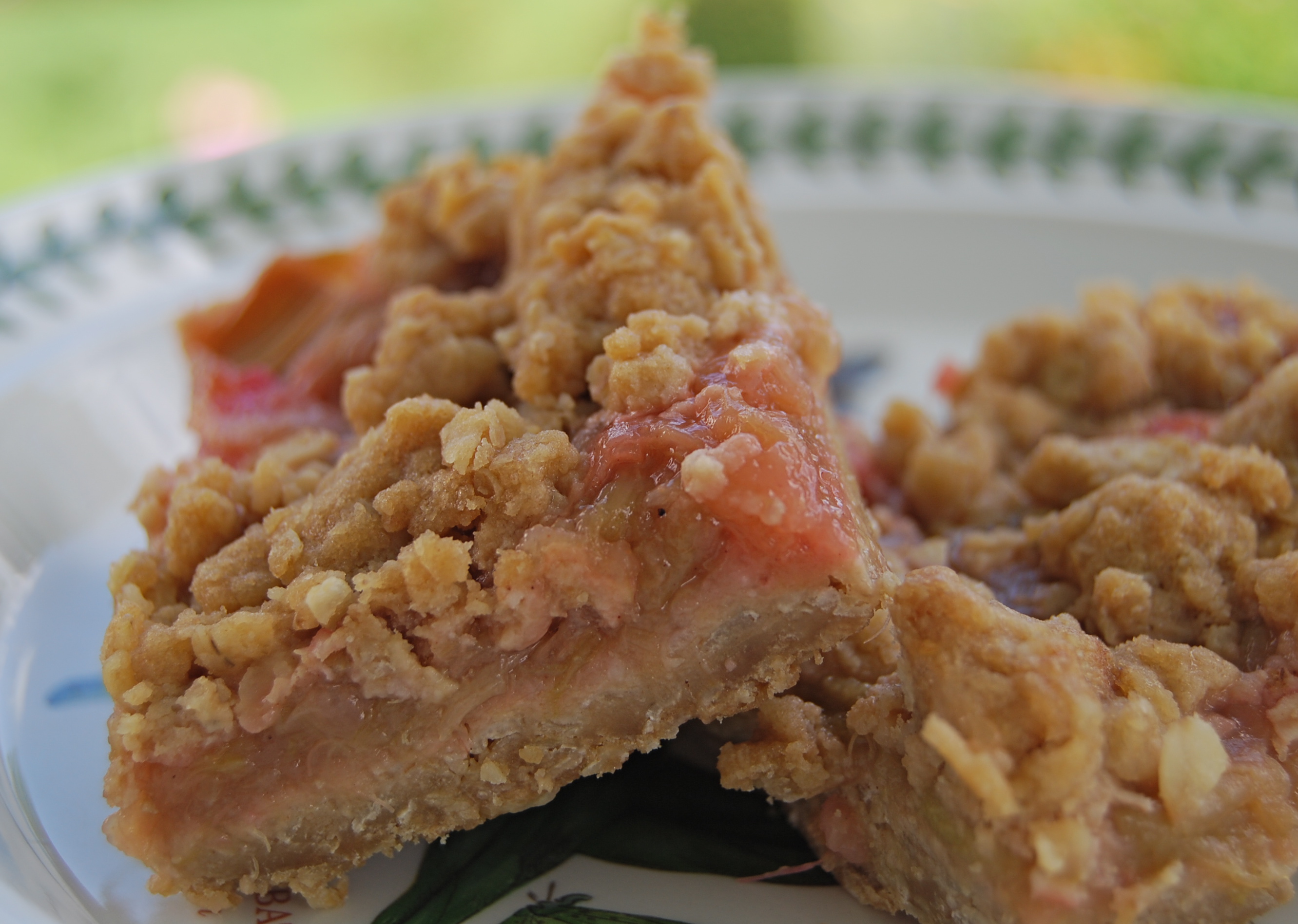 Rhubarb Hazelnut Oatmeal Squares Recipe on Food52