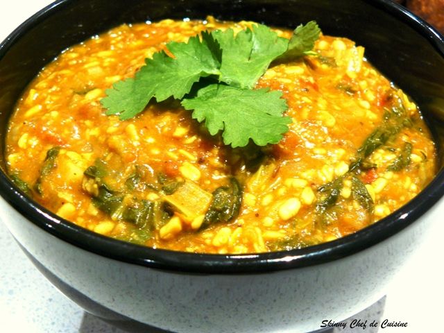 Bok Choy Dal Tadka (Dhaba style)/Bok Choy in Spiced Lentil Curry
