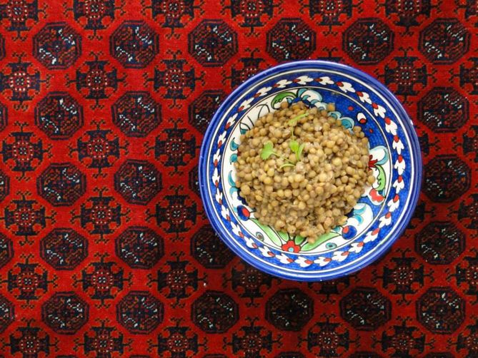 Lentils Afghan style with coconut milk