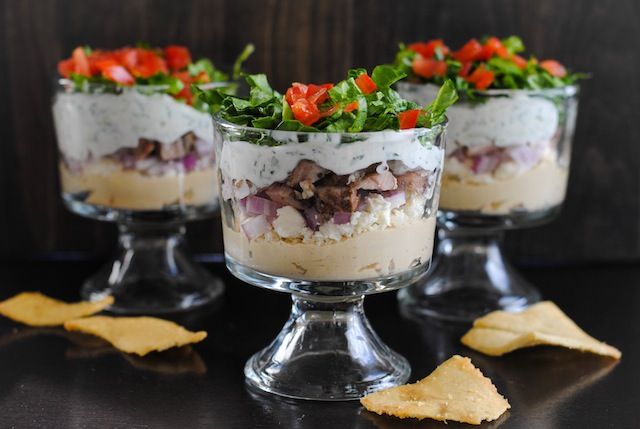 Chicken Shawarma Seven Layer Dip