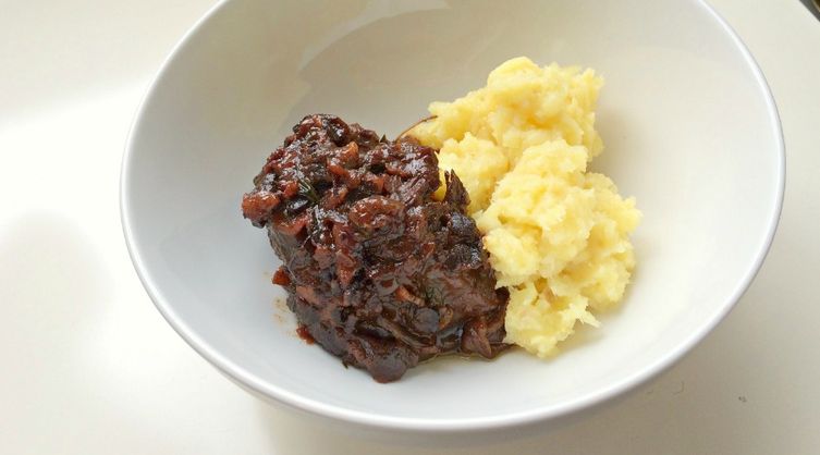 Autoimmune Paleo Cherry Bacon Short Ribs with Mashed Parsnips