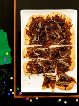 Sweet Onion Confit, Anchovies and Capers on Crispy Phyllo