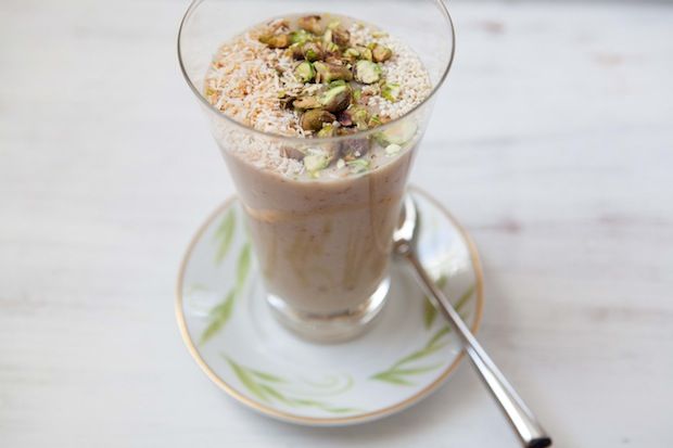 Date Shake with Toasted Nuts
