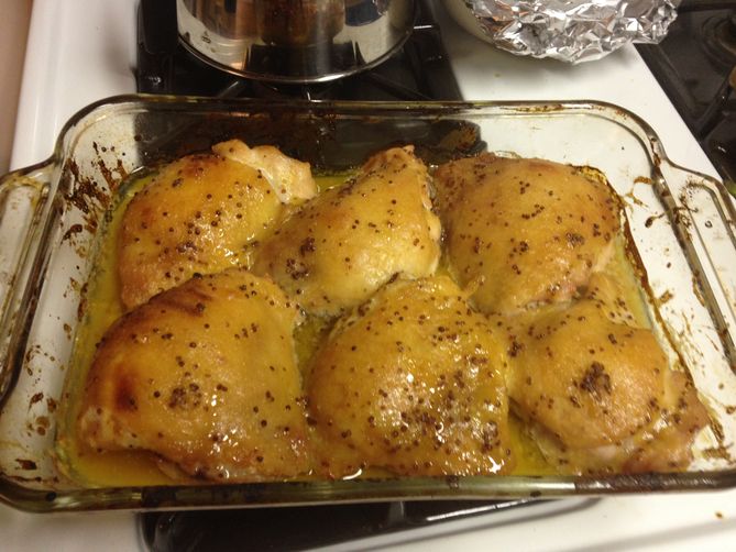 Maple Mustard Chicken Thighs