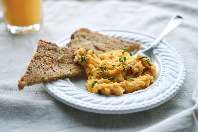 Softest, Slow-Cooked Scrambled Eggs