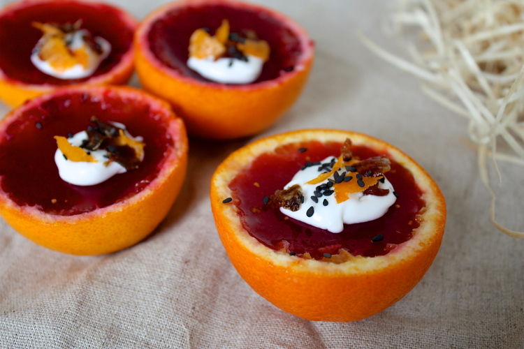 Vegan Blood Orange Jello