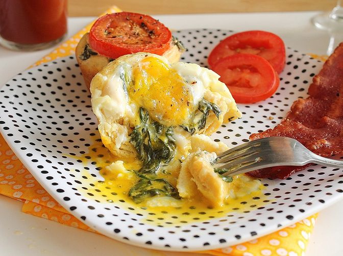 Florentine Egg Biscuit Cups