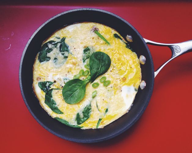 Frittata for Two with Leeks, Mushrooms, Spinach, and Swiss Recipe on Food52