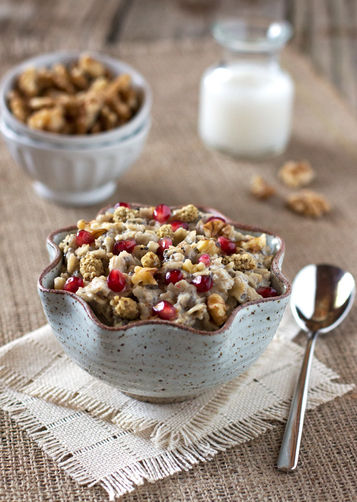 Oatmeal with Almond Milk and Chia Seeds