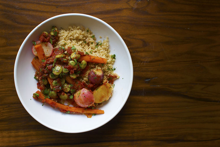 Spring Vegetable Couscous with Esplette Pepper