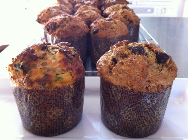 Squash, Kale and Cheese Muffins