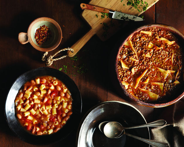 Sagne e lenticchie (pasta and lentils)