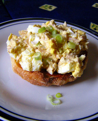 Simple Tuna and Egg Salad Stack