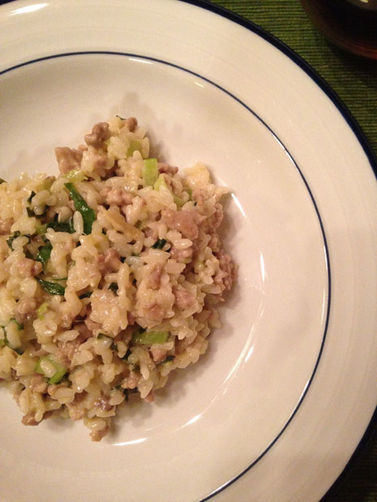 Scallion and Coconut Rice with Pork