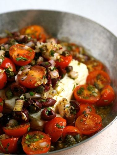 Baked Feta with Mediterranean Tomato Sauce