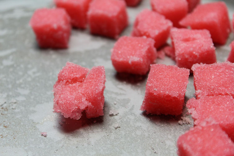 Homemade sugar cubes
