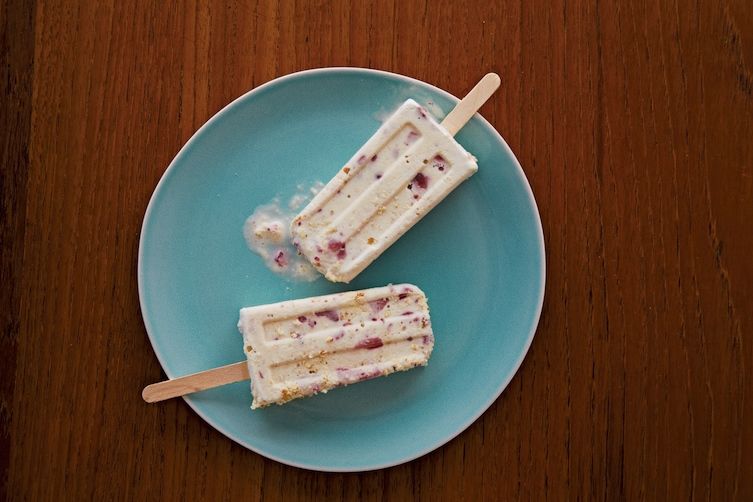 Strawberry Shortcake Ice Cream Pops