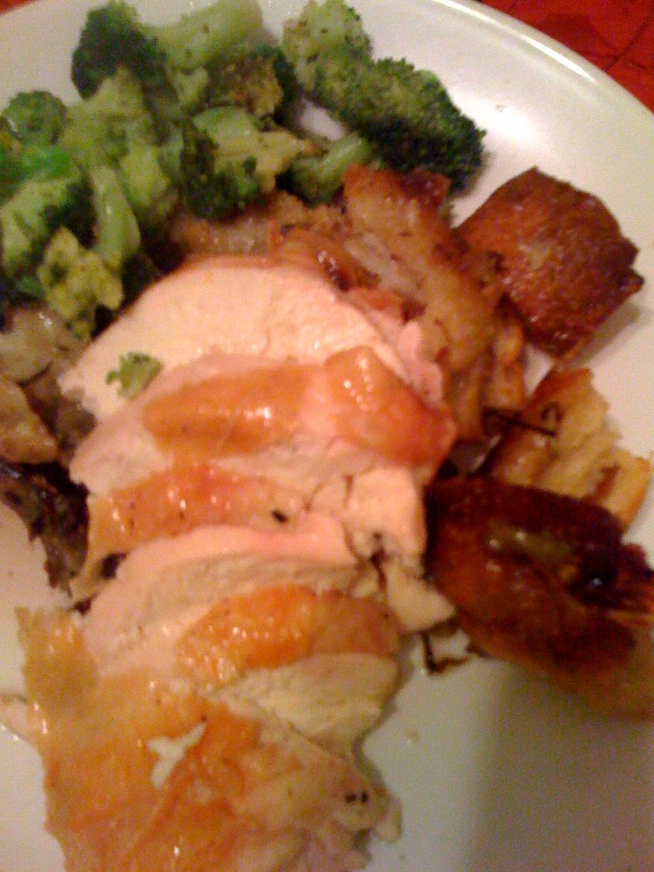 Roasted Chicken with Garlic and Bread
