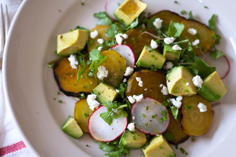 Avocado & Roast Golden Beet Salad