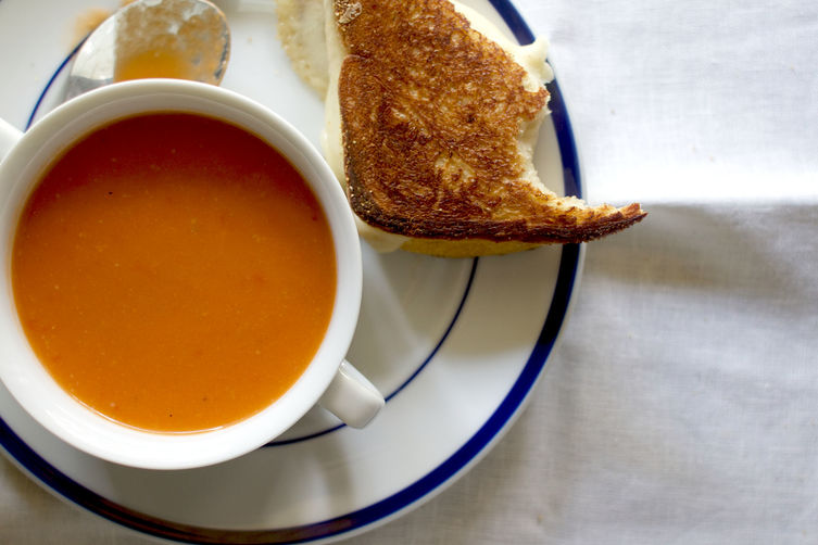 Grilled Cheese and Fresh Tomato Soup