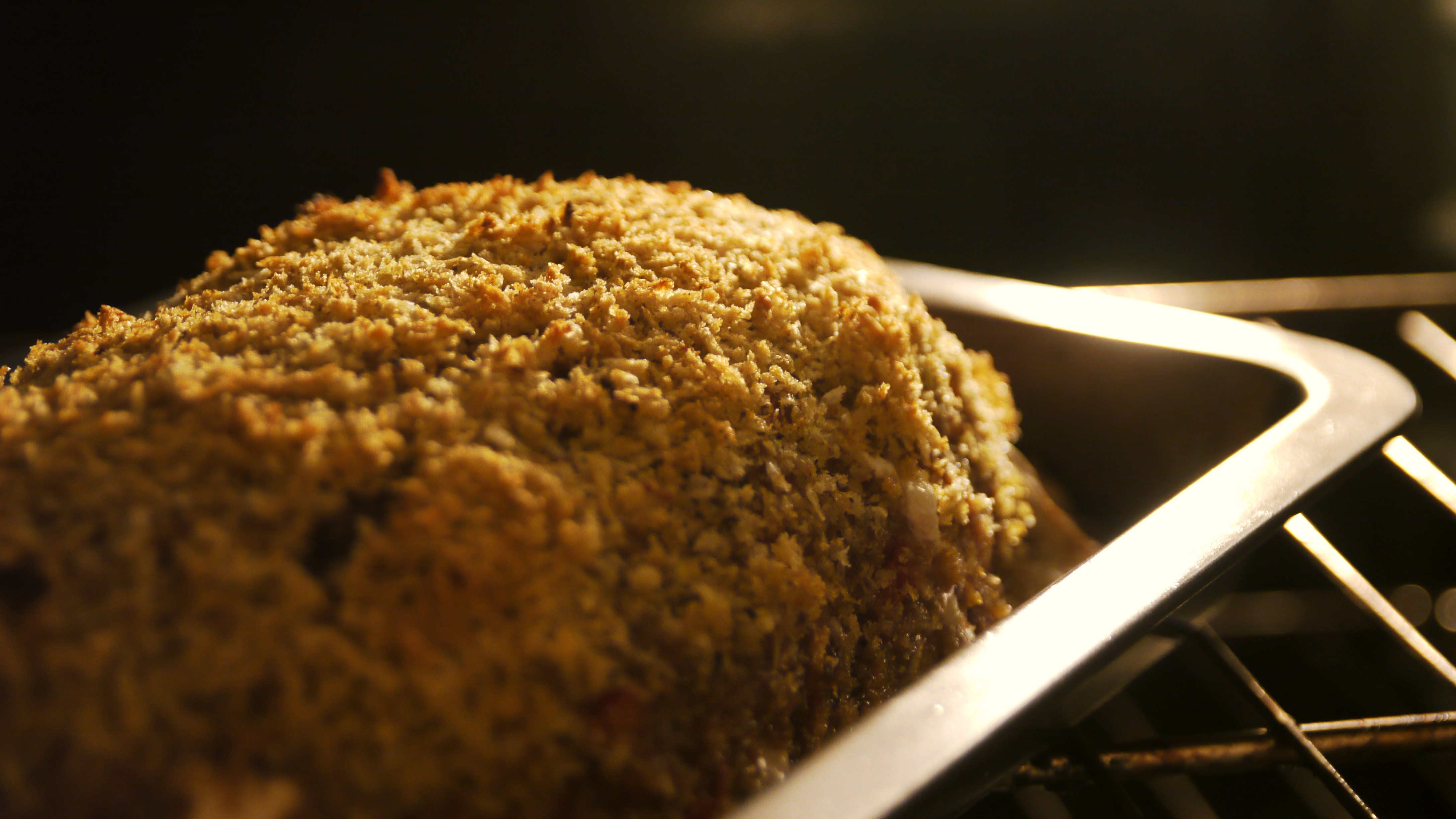 Panko Crusted Mozzarella Stuffed Japanese Curry Meatloaf Recipe on Food52