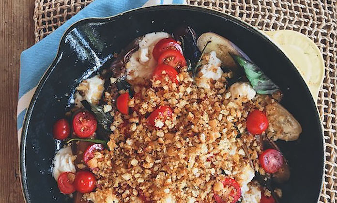 Deconstructed Skillet Eggplant