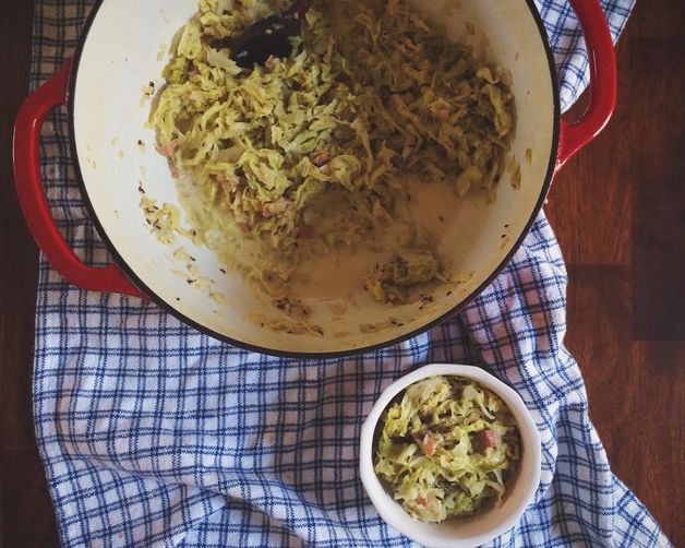 Creamy Cabbage with Pancetta and Caraway Seeds Recipe on Food52