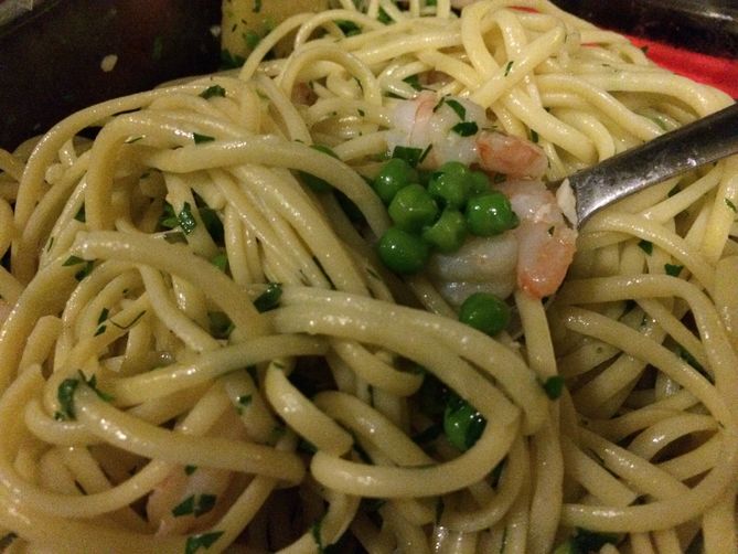 Quick shrimp amp pea pasta Recipe on Food52