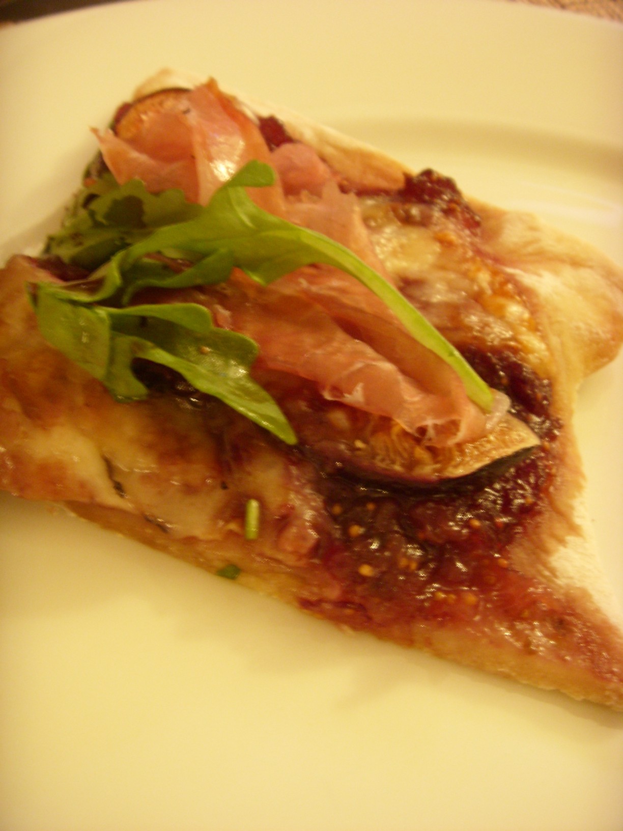 Fresh Fig Jam Flatbread with Roasted Figs, Prosciutto, Manchego and