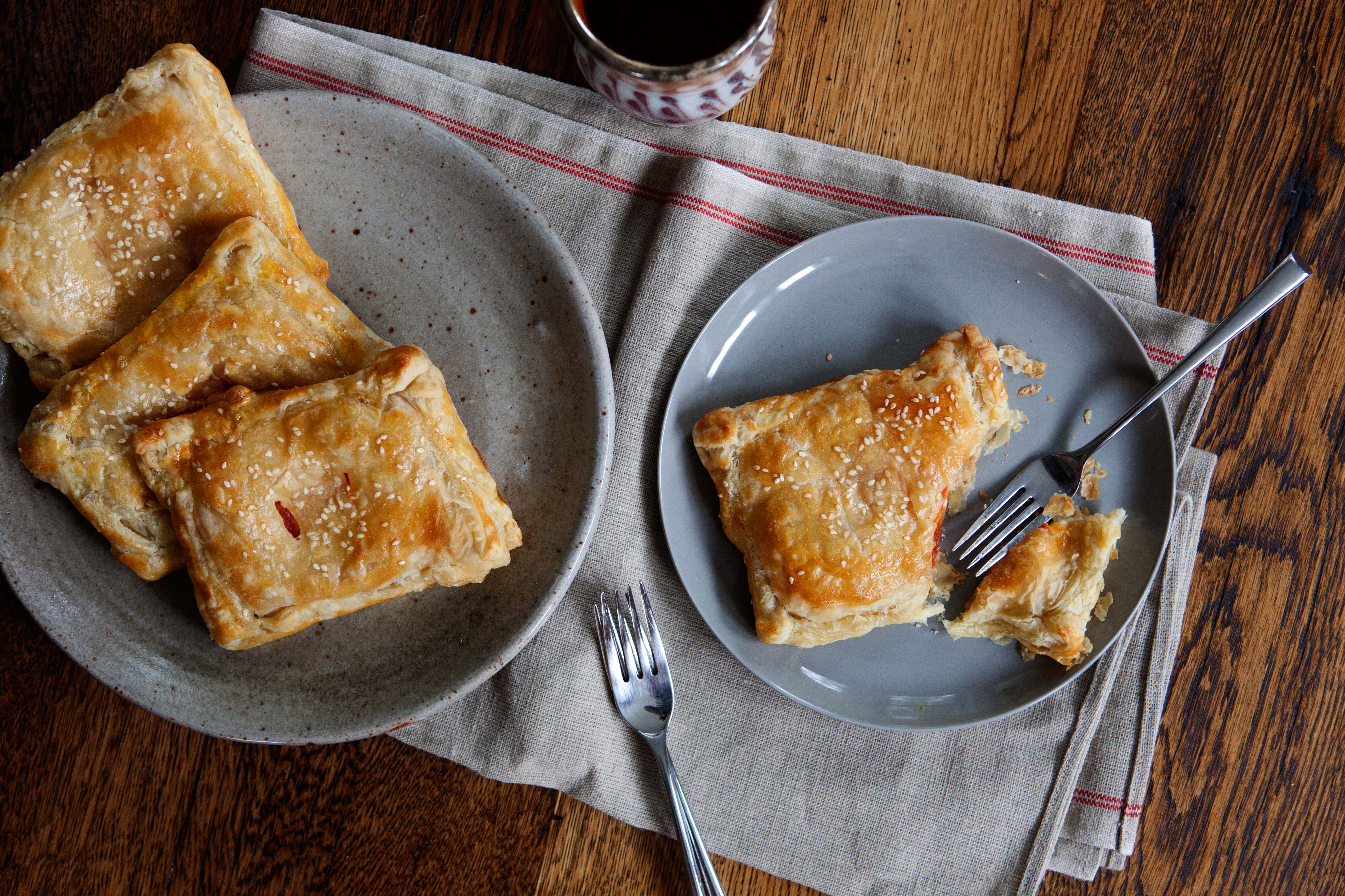 Tomato and Cream Cheese Turnovers Breakfast Recipe