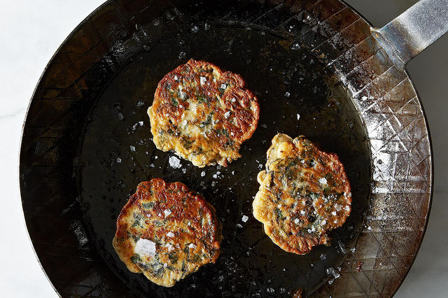Forming and Frying Zucchini Pancakes