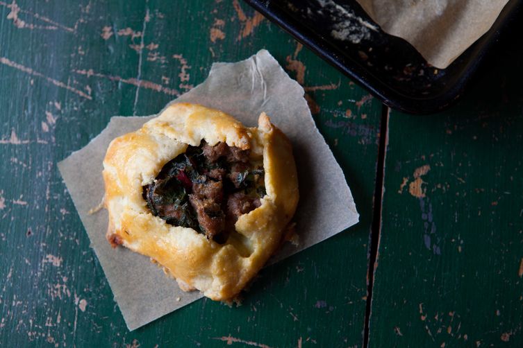 Sausage and Chard Mini Breakfast Galettes